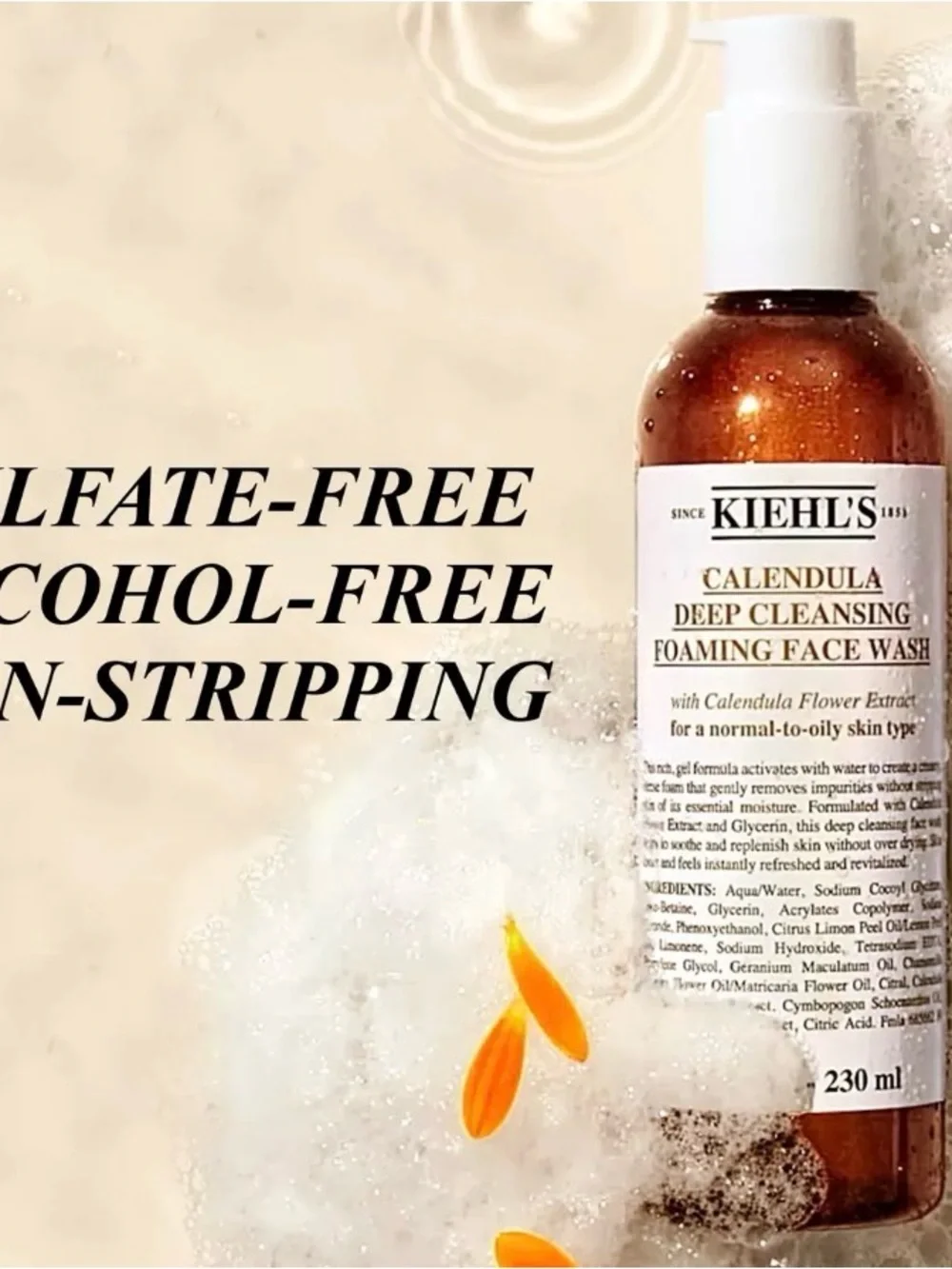 Kiehl’s Calendula Deep Cleansing Foaming Face Wash 7.8oz